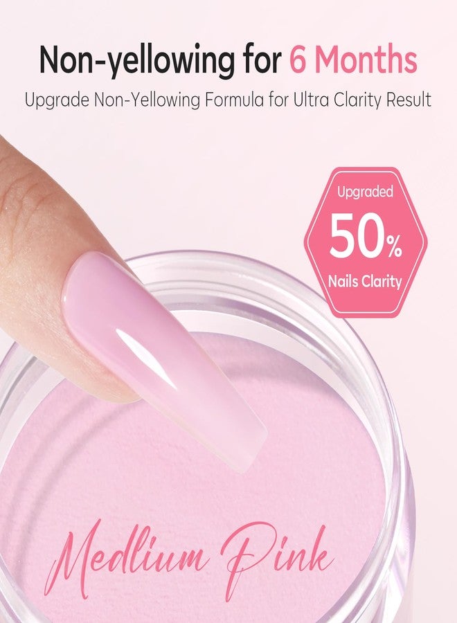 Modelones Acrylic Powder, 4.23oz Upgraded Medium Pink Nail Acrylic Powder for Nail Art 3D Carving French Nails Extensions, Non-Yellowing, Gifts for Women - Image 5